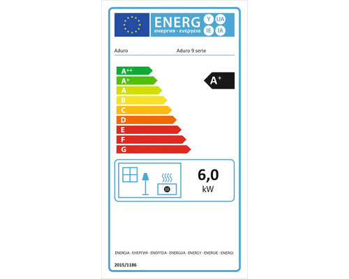 Cheminée Aduro 9 acier noir avec tiroir 6 kW